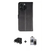 MARSİLYAN™- iPhone 15 Pro Max Kılıf Siluet Işık Serisi - Siyah Vanessa Magic Hayalet Cam + Raze Metal Kamera Lens - SH