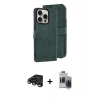 MARSİLYAN™- iPhone 15 Pro Max Kılıf Siluet Işık Serisi - Siyah Vanessa Magic Hayalet Cam + Raze Metal Kamera Lens - TMGI