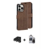 MARSİLYAN™- iPhone 15 Pro Max Kılıf Siluet Işık Serisi - Siyah Vanessa Magic Hayalet Cam + Raze Metal Kamera Lens - TMGI