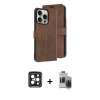 MARSİLYAN™- iPhone 15 Pro Max Kılıf Siluet Işık Serisi - Siyah Vanessa Magic Hayalet Cam + Siyah PVD Metal Kamera Lens