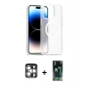 MARSİLYAN™- iPhone 15 Pro Max Kılıf Siluet Minimal Prime - Siyah 360 Mat Full Body Arka Koruyucu + PVD Metal Kamera Lens - GS