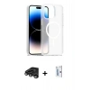 MARSİLYAN™- iPhone 15 Pro Max Kılıf Siluet Minimal Prime - Siyah Bilvis 0.18mm Plus Cam Ekran Koruyucu + Raze Metal Kamera Lens - TMGI