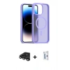 MARSİLYAN™- iPhone 15 Pro Max Kılıf Siluet Minimal Prime - Siyah Bilvis 0.18mm Plus Cam Ekran Koruyucu + Raze Metal Kamera Lens - TMGI