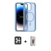 MARSİLYAN™- iPhone 15 Pro Max Kılıf Siluet Minimal Prime - Siyah Bilvis 3D Cam Ekran Koruyucu + PVD Metal Kamera Lens - GI