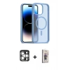 MARSİLYAN™- iPhone 15 Pro Max Kılıf Siluet Minimal Prime - Siyah Bilvis 3D Cam Ekran Koruyucu + PVD Metal Kamera Lens - GS