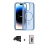 MARSİLYAN™- iPhone 15 Pro Max Kılıf Siluet Minimal Prime - Siyah Bilvis 3D Cam Ekran Koruyucu + Raze Metal Kamera Lens - GS
