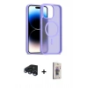 MARSİLYAN™- iPhone 15 Pro Max Kılıf Siluet Minimal Prime - Siyah Bilvis 3D Cam Ekran Koruyucu + Raze Metal Kamera Lens - LT