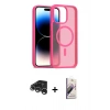 MARSİLYAN™- iPhone 15 Pro Max Kılıf Siluet Minimal Prime - Siyah Bilvis 3D Mat Cam Ekran Koruyucu + Raze Metal Kamera Lens - GS