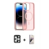 MARSİLYAN™- iPhone 15 Pro Max Kılıf Siluet Minimal Prime - Siyah Bilvis 3D Mat Cam Ekran Koruyucu + PVD Metal Kamera Lens - LT