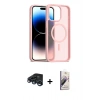 MARSİLYAN™- iPhone 15 Pro Max Kılıf Siluet Minimal Prime - Siyah Bilvis 3D Mat Cam Ekran Koruyucu + Raze Metal Kamera Lens - LT