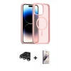 MARSİLYAN™- iPhone 15 Pro Max Kılıf Siluet Minimal Prime - Siyah Bilvis 3D Mat Cam Ekran Koruyucu + Raze Metal Kamera Lens - GS