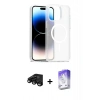 MARSİLYAN™- iPhone 15 Pro Max Kılıf Siluet Minimal Prime - Siyah Bilvis 5in1 3D Magic Cam Ekran Koruyucu + Raze Metal Kamera Lens - SH