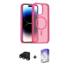MARSİLYAN™- iPhone 15 Pro Max Kılıf Siluet Minimal Prime - Siyah Bilvis 5in1 3D Magic Cam Ekran Koruyucu + Raze Metal Kamera Lens - SH