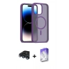 MARSİLYAN™- iPhone 15 Pro Max Kılıf Siluet Minimal Prime - Siyah Bilvis 5in1 3D Magic Cam Ekran Koruyucu + Raze Metal Kamera Lens - LT