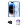 MARSİLYAN™- iPhone 15 Pro Max Kılıf Siluet Minimal Prime - Siyah Bilvis 5in1 3D Magic Cam Ekran Koruyucu + Raze Metal Kamera Lens - LT