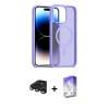 MARSİLYAN™- iPhone 15 Pro Max Kılıf Siluet Minimal Prime - Siyah Bilvis 5in1 3D Magic Cam Ekran Koruyucu + Raze Metal Kamera Lens - LT