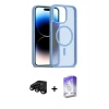 MARSİLYAN™- iPhone 15 Pro Max Kılıf Siluet Minimal Prime - Siyah Bilvis 5in1 3D Magic Cam Ekran Koruyucu + Raze Metal Kamera Lens - SH
