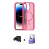 MARSİLYAN™- iPhone 15 Pro Max Kılıf Siluet Minimal Prime - Siyah Bilvis 5in1 5D Magic Hayalet Cam Ekran Koruyucu + Lacivert Raze Metal Kamera Lens