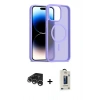 MARSİLYAN™- iPhone 15 Pro Max Kılıf Siluet Minimal Prime - Siyah Bilvis Hayalet Cam Ekran Koruyucu + Raze Metal Kamera Lens - GS