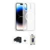 MARSİLYAN™- iPhone 15 Pro Max Kılıf Siluet Minimal Prime - Siyah Bilvis Hayalet Cam Ekran Koruyucu + Raze Metal Kamera Lens - LT