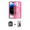 MARSİLYAN™- iPhone 15 Pro Max Kılıf Siluet Minimal Prime - Siyah Bilvis Hayalet Cam Ekran Koruyucu + PVD Metal Kamera Lens - TU