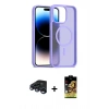 MARSİLYAN™- iPhone 15 Pro Max Kılıf Siluet Minimal Prime - Siyah Buffer Cam Ekran Koruyucu + Raze Metal Kamera Lens - LT