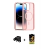 MARSİLYAN™- iPhone 15 Pro Max Kılıf Siluet Minimal Prime - Siyah Buffer Cam Ekran Koruyucu + Siyah Raze Metal Kamera Lens