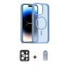 MARSİLYAN™- iPhone 15 Pro Max Kılıf Siluet Minimal Prime - Siyah Joko Magic 5D Cam + PVD Metal Kamera Lens - LT