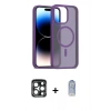 MARSİLYAN™- iPhone 15 Pro Max Kılıf Siluet Minimal Prime - Siyah Joko Magic 5D Cam + PVD Metal Kamera Lens - LT