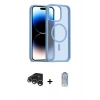 MARSİLYAN™- iPhone 15 Pro Max Kılıf Siluet Minimal Prime - Siyah Joko Magic 5D Cam + Raze Metal Kamera Lens - GS