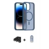MARSİLYAN™- iPhone 15 Pro Max Kılıf Siluet Minimal Prime - Siyah Joko Magic 5D Cam + Raze Metal Kamera Lens - TMGI