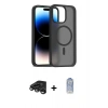 MARSİLYAN™- iPhone 15 Pro Max Kılıf Siluet Minimal Prime - Siyah Joko Magic 5D Cam + Raze Metal Kamera Lens - TMGI