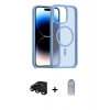 MARSİLYAN™- iPhone 15 Pro Max Kılıf Siluet Minimal Prime - Siyah Joko Magic 5D Cam + Raze Metal Kamera Lens - SH