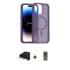MARSİLYAN™- iPhone 15 Pro Max Kılıf Siluet Minimal Prime - Siyah Joko Magic 5D Hayalet Cam + Raze Metal Kamera Lens - SH