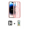 MARSİLYAN™- iPhone 15 Pro Max Kılıf Siluet Minimal Prime - Siyah Polymer Nano Ekran Koruyucu + PVD Metal Kamera Lens - GS