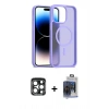 MARSİLYAN™- iPhone 15 Pro Max Kılıf Siluet Minimal Prime - Siyah Vanessa Magic Cam + PVD Metal Kamera Lens - LT