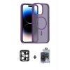 MARSİLYAN™- iPhone 15 Pro Max Kılıf Siluet Minimal Prime - Siyah Vanessa Magic Cam + PVD Metal Kamera Lens - LT