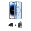 MARSİLYAN™- iPhone 15 Pro Max Kılıf Siluet Minimal Prime - Siyah Vanessa Magic Cam + Titanyum Gri Raze Metal Kamera Lens