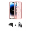 MARSİLYAN™- iPhone 15 Pro Max Kılıf Siluet Minimal Prime - Siyah Vanessa Magic Hayalet Cam + Raze Metal Kamera Lens - GS