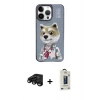 MARSİLYAN™- iPhone 15 Pro Max Kılıf Siluet Modern Özel Seri - Siyah Bilvis Hayalet Cam Ekran Koruyucu + Raze Metal Kamera Lens - SH