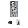MARSİLYAN™- iPhone 15 Pro Max Kılıf Siluet Modern Özel Seri - Siyah Bilvis Hayalet Cam Ekran Koruyucu + Raze Metal Kamera Lens - TMGI