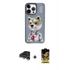 MARSİLYAN™- iPhone 15 Pro Max Kılıf Siluet Modern Özel Seri - Siyah Buffer Cam Ekran Koruyucu + Raze Metal Kamera Lens - GS