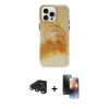MARSİLYAN™- iPhone 15 Pro Max Kılıf Ufuk Doku Prime - Siyah 3D Antistatik Mat Seramik Nano Ekran Koruyucu + Raze Metal Kamera Lens - LT