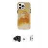 MARSİLYAN™- iPhone 15 Pro Max Kılıf Ufuk Doku Prime - Siyah Bilvis 0.18mm Plus Cam Ekran Koruyucu + Raze Metal Kamera Lens - TMGI