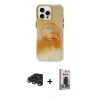 MARSİLYAN™- iPhone 15 Pro Max Kılıf Ufuk Doku Prime - Siyah Bilvis Hayalet Cam Ekran Koruyucu + Raze Metal Kamera Lens - LT
