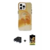 MARSİLYAN™- iPhone 15 Pro Max Kılıf Ufuk Doku Prime - Siyah Buffer Cam Ekran Koruyucu + Raze Metal Kamera Lens - LT