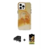 MARSİLYAN™- iPhone 15 Pro Max Kılıf Ufuk Doku Prime - Siyah Buffer Cam Ekran Koruyucu + Raze Metal Kamera Lens - GS