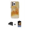 MARSİLYAN™- iPhone 15 Pro Max Kılıf Ufuk Doku Prime - Siyah Buffer Hayalet Cam Ekran Koruyucu + Raze Metal Kamera Lens - GS