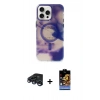 MARSİLYAN™- iPhone 15 Pro Max Kılıf Ufuk Doku Prime - Siyah Buffer Hayalet Cam Ekran Koruyucu + Raze Metal Kamera Lens - LT