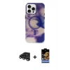 MARSİLYAN™- iPhone 15 Pro Max Kılıf Ufuk Doku Prime - Siyah Buffer Hayalet Cam Ekran Koruyucu + Raze Metal Kamera Lens - TMGI